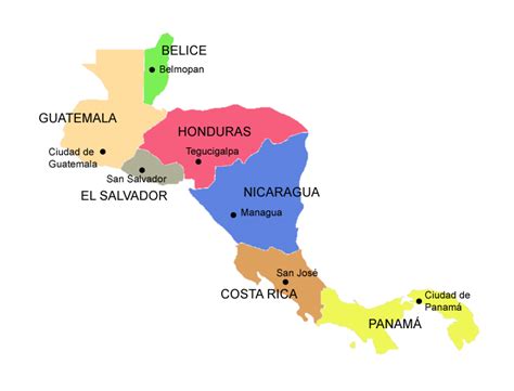 Mapa De Centroamerica Y Sus Paises Mapa De America Images