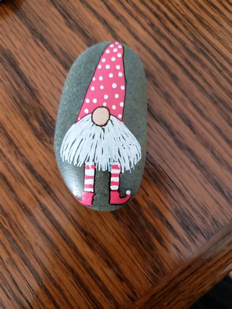 Christmas Gnome Hand Painted Rocks Etsy