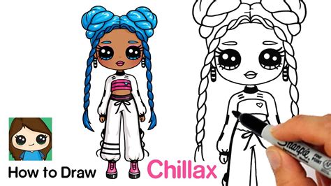 How To Draw A Fashion Doll Lol Surprise Chillax Omg Doll Youtube