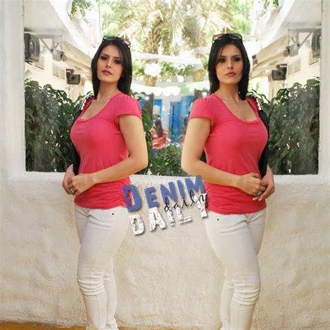 Denim Daily Zarine Khan Puts On Pink