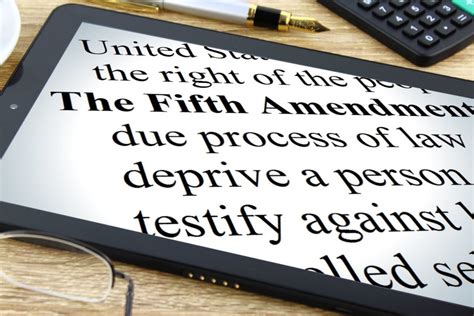 The Fifth Amendment Free Of Charge Creative Commons Tablet Dictionary Image