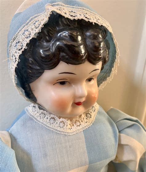 Vintage Porcelain Head Doll Marked 5 Victorian Like Clothes Etsy