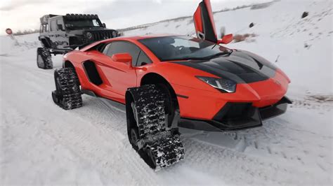 Lamborghini On Snow Tracks Is A World First Also A Bad Idea