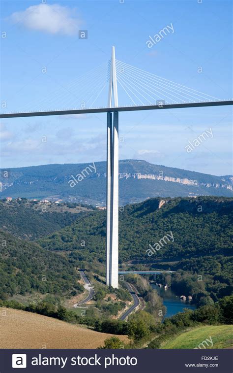 Pylon Of The Millau Viaduct France Stock Photo Alamy