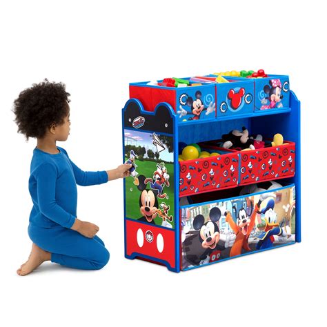 Disney Mickey Mouse 6 Bin Design And Store Toy Organizer By Delta