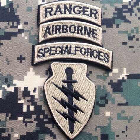 Special Forces Airborne Ranger Usa Military 4set Hook Patch Swat Badge