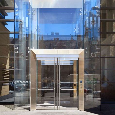 structural galss vestibule glass building glass facades entrance design