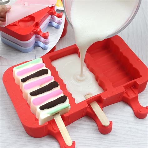 Silicone Ice Cream Mold Pop Ice Lolly Maker Frozen Mould Popsicle