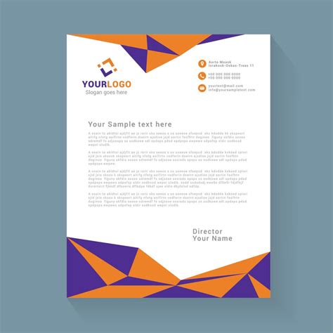 | view 39 letterhead illustration, images and graphics from +50,000 possibilities. Abstract Geometric Letterhead Design Free download - Wisxi.com