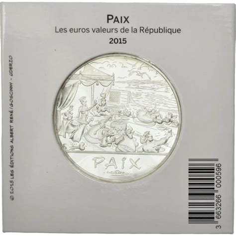 Valeur Actuelle D Une Piece De 50 Francs En Argent - France 50 Euro Argent 2015 - Valeurs de la République - Astérix I