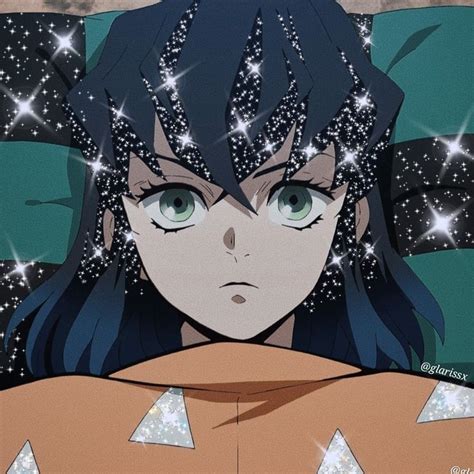 An Anime Character With Blue Hair And Stars On Her Head Looking At The