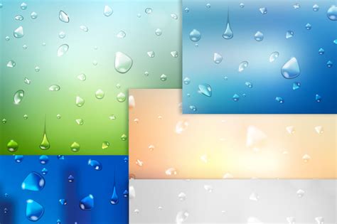 5 Water Drop Blur Backgrounds Vol1 By Vito12 Thehungryjpeg