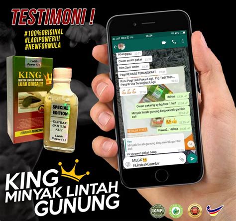 Minyak ini ditapa selama 40 hari. MINYAK LINTAH GUNUNG "KING"
