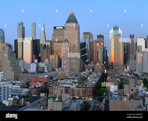Midtown Manhattan From A Rooftop During The Sunset In New York City