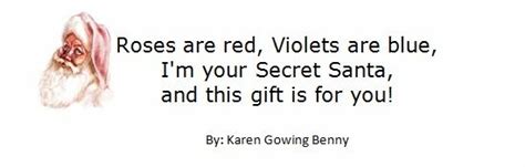 Secret Santa Poems Clever Sayings For The Home Pinterest