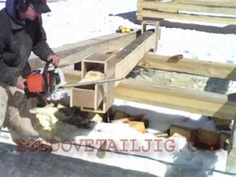 A good source may be someone who has a portable sawmill in your area. log dovetail jig cutting log cabin notches - YouTube