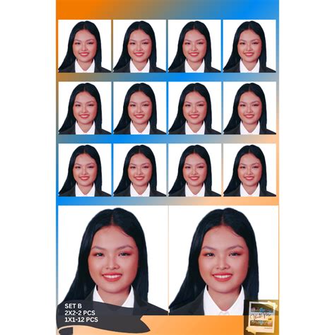 Id Picture High Quality Print 2x2 1x1 Passport Size Shopee Philippines
