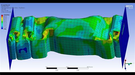 ANSYS WB Explicit Dynamics FEA Simulation Of The Buckling Of A C