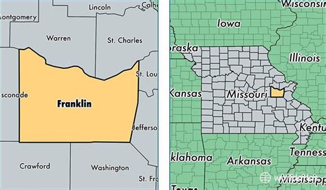 Two Maps Showing The Location Of Franklin Minnesota And Surrounding