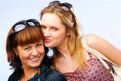 Beautiful Young Women Posing Stock Image Image Of Embracing