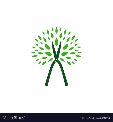 Tree Cutting Service Logo Icon Royalty Free Vector Image