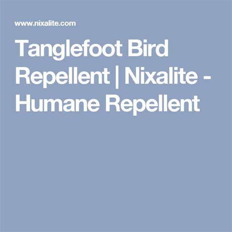 Tanglefoot Bird Repellent Nixalite Humane Repellent Bird Repellents