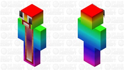 Rainbow Unspeakablegaming With Mouth Minecraft Skin