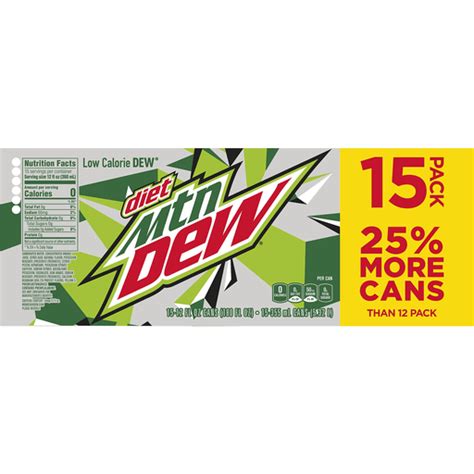 Mtn Dew Soda Diet 15 Pack Northgate Market