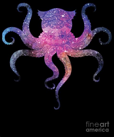 Psychedelic Octopus Design T Mythological Creature Graphic Digital