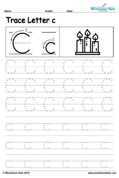 Letter C alphabet tracing worksheets | Letter c worksheets, Alphabet