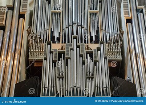 Church Organ Pipes Stock Photo Image Of Metal Detail 91625322