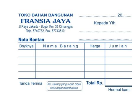 Jual F Ncr Ply W Custom Nota Surat Jalan Kwitansi Invoice