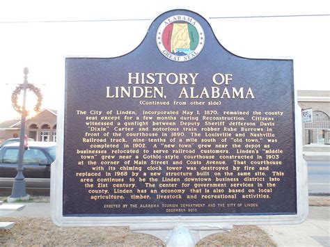 Linden Historic Marker | Linden, Alabama | Jimmy Emerson ...