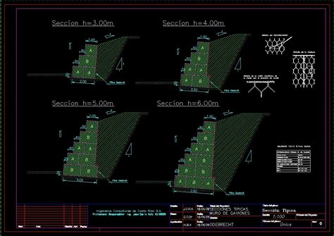 Gabion Type Retaining Wall Dwg Section For Autocad Designs Cad