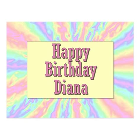 Happy Birthday Diana Postcard