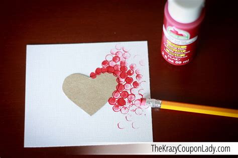 DIY Valentine's Pencil Eraser Paintings - The Krazy Coupon Lady