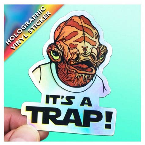 Its A Trap Funny Laptop Sticker Star Wars Stickers Etsy In 2021 Star Wars Stickers Funny