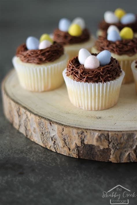 An Easy Easter Recipe Spring Nest Cupcake With Chocolate Frosting