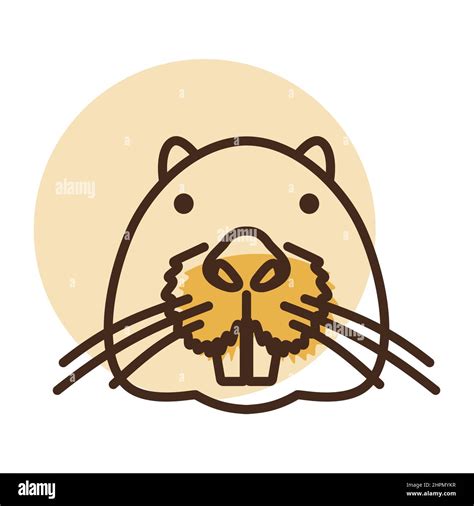 Otter Beaver Icon Animal Head Vector Agriculture Sign Graph Symbol