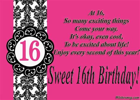 16º Aniversário Desejos Feliz Doce 16 Mensagens Wishesmsg Simbolo