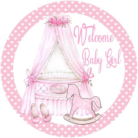 Welcome Baby Girl Sign Welcome Sign Baby Girl Sign Birth Etsy