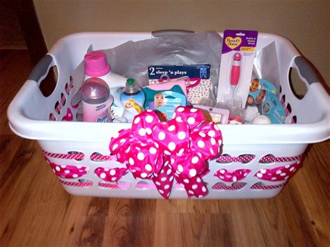 Baby shower gift basket is very easy to make and put together, of course, it would be very nice. Baby gift basket | Cheap baby shower gifts, Baby shower ...