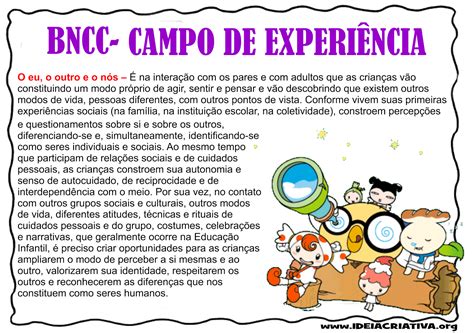 Campos De Experiencias Educação Infantil ENSINO