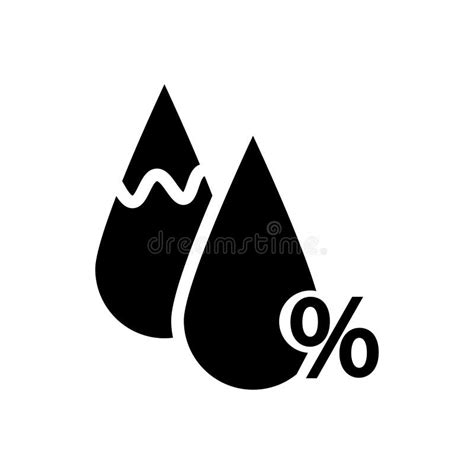 Humidity Icon Drop And Percent Sign Stock Illustration Illustration