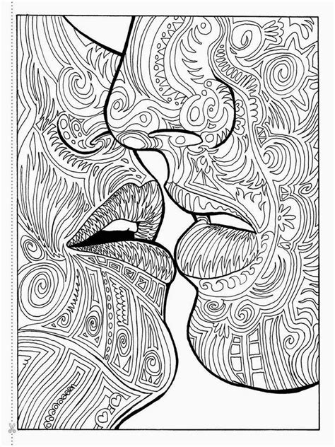 People Kissing Coloring Pages At Free Printable