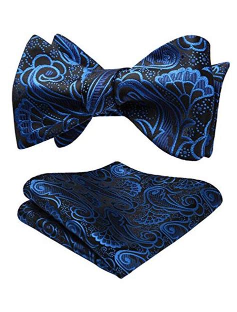 Buy Hisdern Mens Self Tie Bow Tie Classic Floral Paisley Woven Silk
