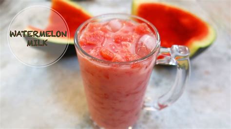 Watermelon Milk Juice Recipe 3 Ingredient Summer Drink Healthy