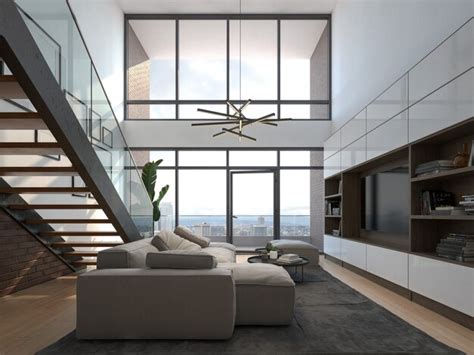 Premium Photo Minimalist Interior Of Modern Living Room 3 D Rendering