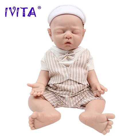 IVITA WB Cm G Full Body Silicone Reborn Baby Doll Realistic Soft Baby Toys With