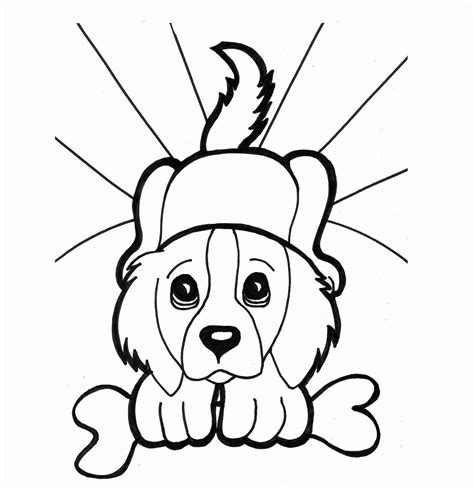 Dog With Bone Coloring Page Download Print Or Color Online For Free